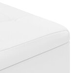 vidaXL Pouf de rangement Blanc 60 x 60 x 45 cm Simili cuir