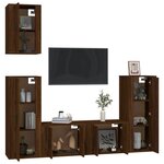 vidaXL Ensemble de meubles TV 5 Pièces Chêne marron Bois d'ingénierie