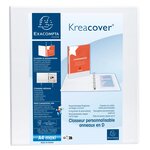 Classeur Pp Personnalisable Kreacover - 2 Anneaux En D 50mm - A4 Maxi - Blanc - X 10 - Exacompta