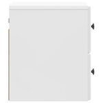 vidaXL Cabinet de chevet mural Blanc brillant 34 5 x 33 x 40 cm