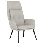 vidaXL Chaise de relaxation Gris clair Similicuir daim