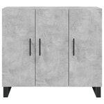 vidaXL Buffet gris béton 90x34x80 cm bois d'ingénierie