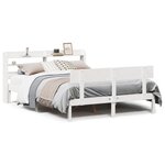 vidaXL Cadre de lit sans matelas blanc 120x190 cm bois de pin massif
