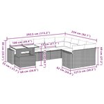 vidaXL Salon de jardin avec coussins 10 Pièces beige résine tressée