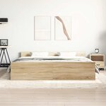vidaXL Cadre de lit sans matelas chêne sonoma 180x200 cm