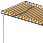 vidaXL Auvent manuel rétractable sur pied 350x250 cm Jaune/blanc