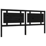 vidaXL Cadre de lit avec tête de lit noir 200x200 cm bois massif
