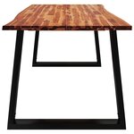 vidaXL Table à manger 180x90x75 cm bois d'acacia solide à bord vif
