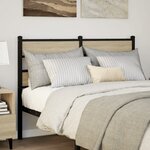 vidaXL Tête de lit chêne sonoma 120 cm fer et bois d’ingénierie