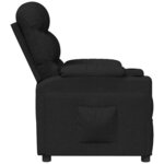 vidaXL Fauteuil inclinable Noir Tissu