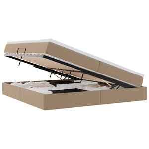 vidaXL Lit avec rangement et matelas Cappuccino 200 x 200 cm