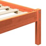 vidaXL Cadre de lit Cire marron 205 5 x 165 5 x 100 cm
