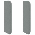 vidaXL Oreille de tête de lit Gris 40 5 x 40 5 x 4 cm tissu