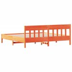 vidaXL Cadre de lit sans matelas cire marron 200x200cm bois pin massif