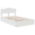 vidaXL Lit de Rangement Blanc 135 x 190 cm Bois d'ingénierie