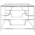 vidaXL Table basse Argenté 120x60x45 cm Acier inoxydable et verre
