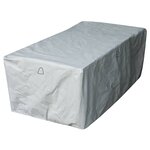 Eurotrail Housse de protection de table de jardin 140x80x75 cm Gris