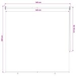 vidaXL Store enrouleur Protection UV Crème 140 x 230 cm Polyester