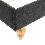 vidaXL Cadre de lit avec LED gris foncé jute 180 x 200 cm