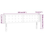 vidaXL Tête de lit avec oreilles Cappuccino 203x16x78/88 cm Similicuir