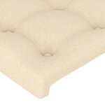 vidaXL Tête de lit Crème 144x5x118/128 cm Tissu
