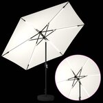 vidaXL Parasol de jardin avec lampes LED 300 x 300 cm Polyester Crème