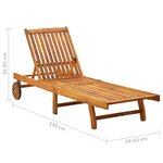 vidaXL Chaise longue bois d'acacia solide