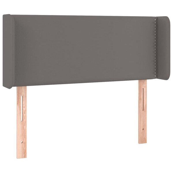 vidaXL Tête de lit avec oreilles Gris 103x16x78/88 cm Similicuir