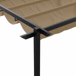 vidaXL Gazebo mural Taupe Acier