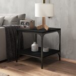 vidaXL Tables d'appoint 2 Pièces Noir 40x40x40 cm Bois d'ingénierie