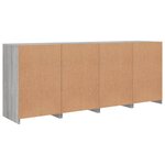 vidaXL Buffet avec lumières LED sonoma gris 164x37x67 cm