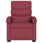 vidaXL Fauteuil inclinable rouge bordeaux tissu