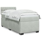 vidaXL Sommier à lattes de lit et matelas Gris clair 80x200 cm Velours