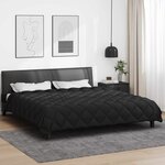 vidaXL Duvet d'hiver Noir 240 x 200 cm Microfibre