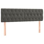 vidaXL Sommier à lattes de lit avec matelas LED Gris foncé 160x200 cm