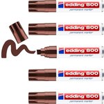 Marqueur Permanent 800 marron 4-12 mm x 5 EDDING