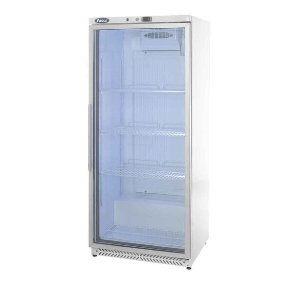 Frigo professionnel 600 litres vitré - blanc - atosa - r600a - acier inoxydable1600 775x723x1820mm