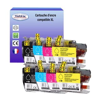 8 Cartouches compatibles avec Brother LC3217/LC3219XL (Noire+Couleur) – T3AZUR