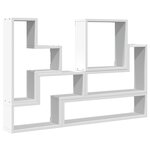 vidaXL Étagère murale blanc 96x12x64 cm bois d’ingénierie