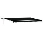 vidaXL Auvent Rétractable with Noir 500 × 350 cm Noir