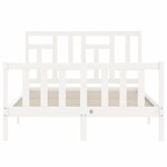 vidaXL Cadre de lit sans matelas blanc 120x200 cm bois de pin massif