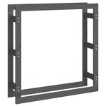 vidaXL Support pour bois de chauffage Gris 100x25x100 cm Bois de pin