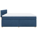 vidaXL Sommier à lattes de lit avec matelas Bleu 180x200 cm Tissu