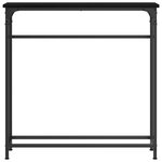 vidaXL Table console Noir Chêne 75x19 5x75 cm Bois d'ingénierie
