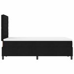 vidaXL Lit à ressorts avec matelas Noir 120 x 190 cm tissu