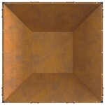 vidaXL Braise Marron 80 x 80 x 40 cm Acier Corten