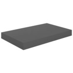 vidaXL Étagère murale flottante 2 Pièces Gris brillant 40x23x3 8 cm MDF