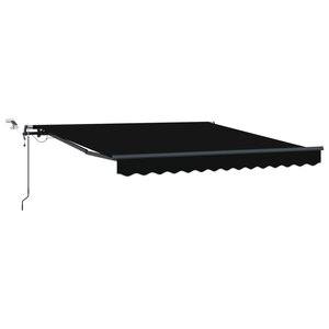 vidaXL Auvent rétractable Noir 300 x 250 cm Polyester