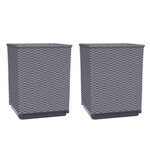 vidaXL Jardinières 2 Pièces gris foncé 30x30x37 cm polypropylène