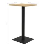 vidaXL Table de bistro Couleur chêne 60x60x107 cm